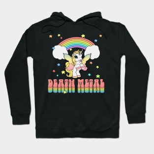 Death Metal Unicorn Rainbow Graphic Design #2 Hoodie